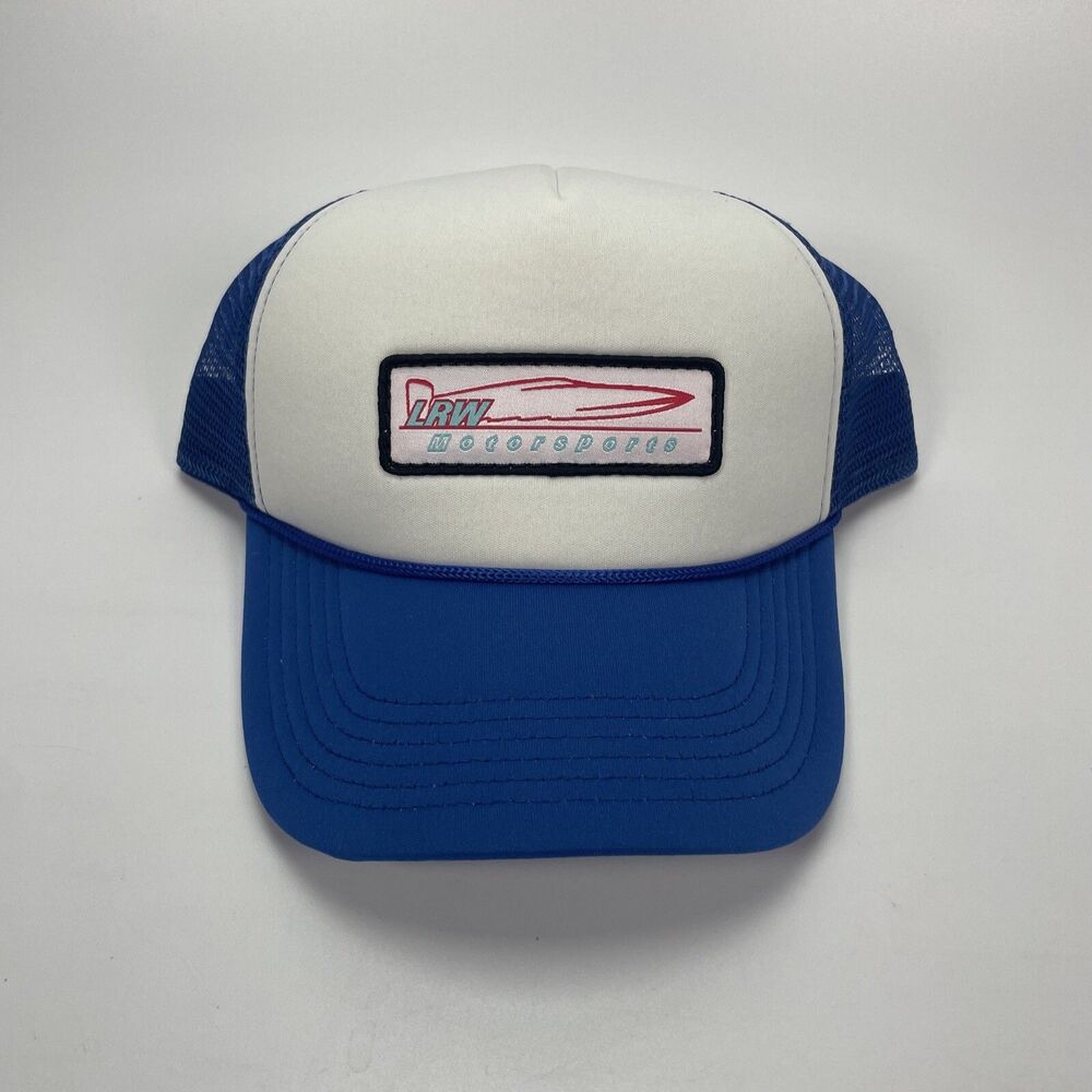 Retro Trucker Hat LRW Motorsports Boat Racing Blue Baseball Cap